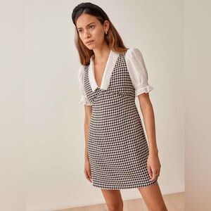Reformation Zina Gingham Mini Dress